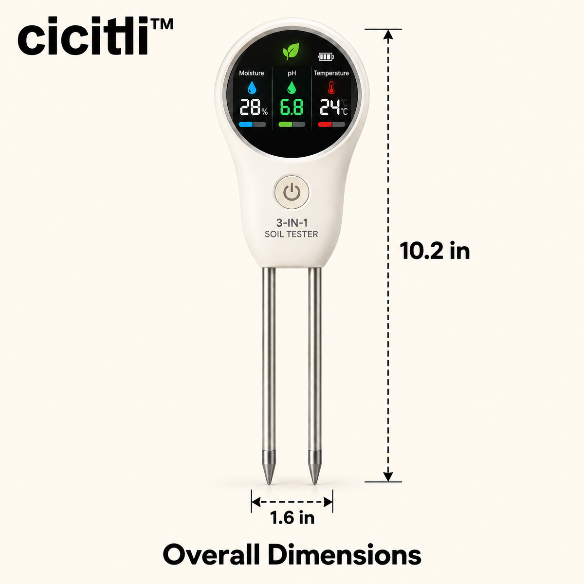 cicitli™ SoilCheck 3-in-1 Plant Meter