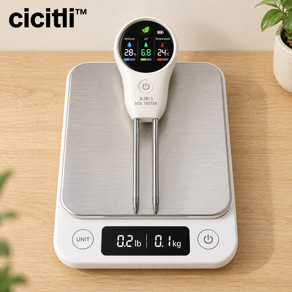 cicitli™ SoilCheck 3-in-1 Plant Meter